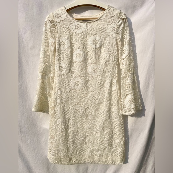 Robbie Bee Ivory Lace Long Sleeve Dress - Picture 4 of 8